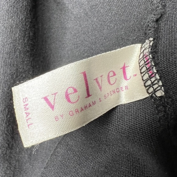 VELVET BY GRAHAM & SPENCER Black Asymmetrical Open Cardigan - Sz S - Picture 8 of 9